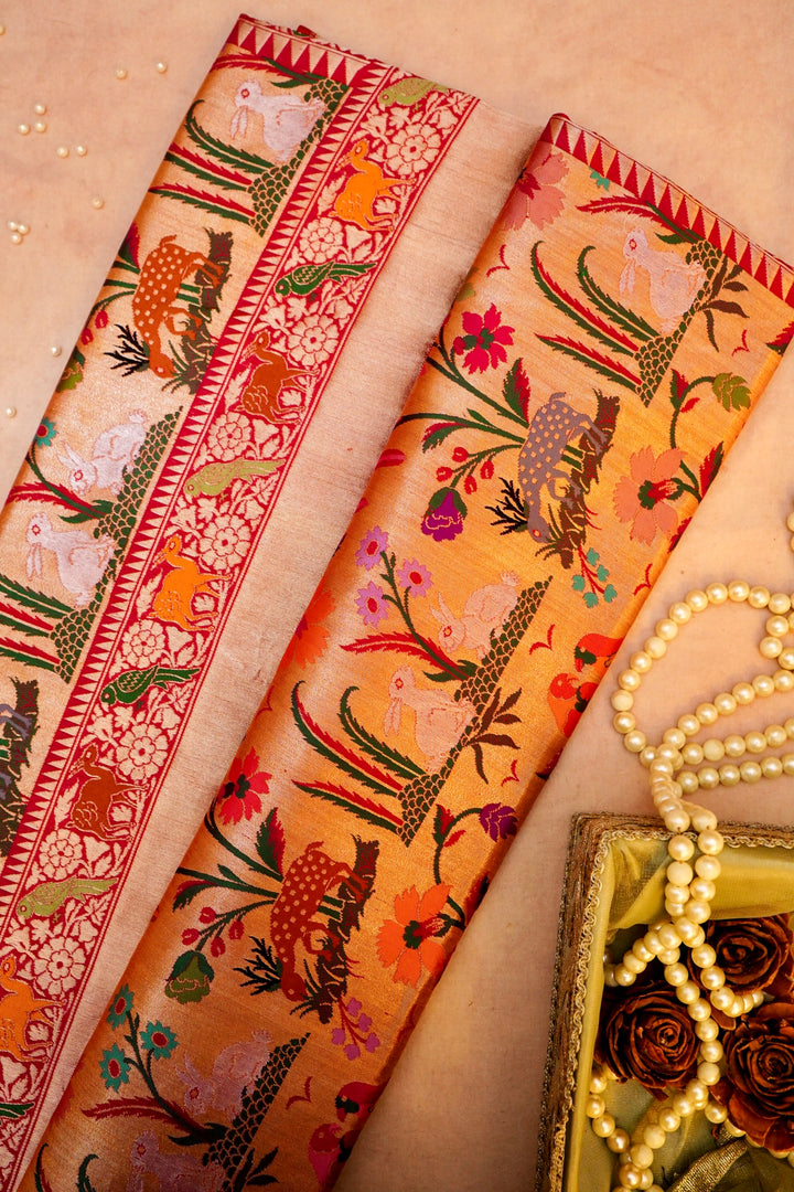 Handwoven Red Bridal Banarasi Pure Katan Silk Saree