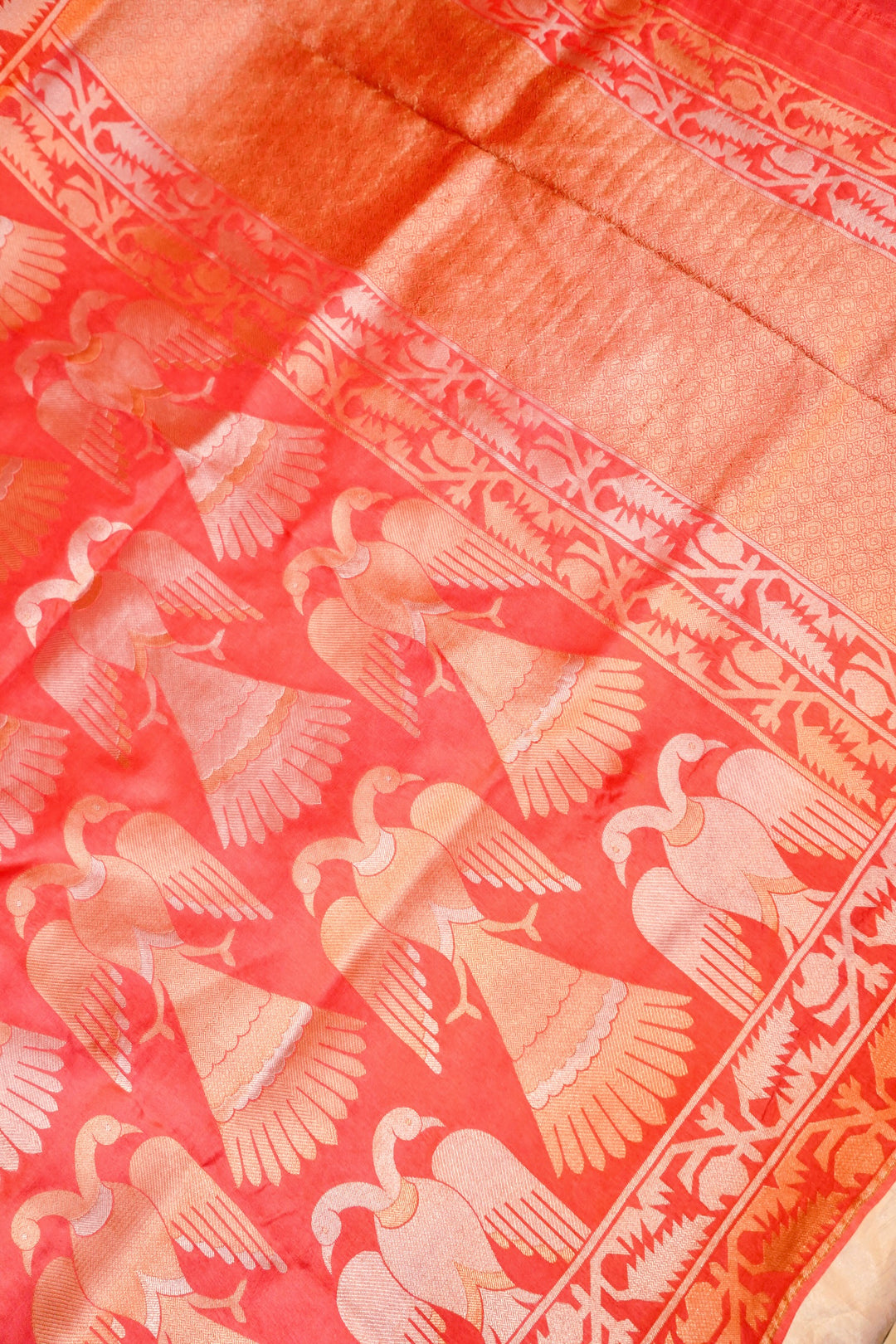 Regal Nita Ambani Inspired Munga Crepe Zari Weave Saree