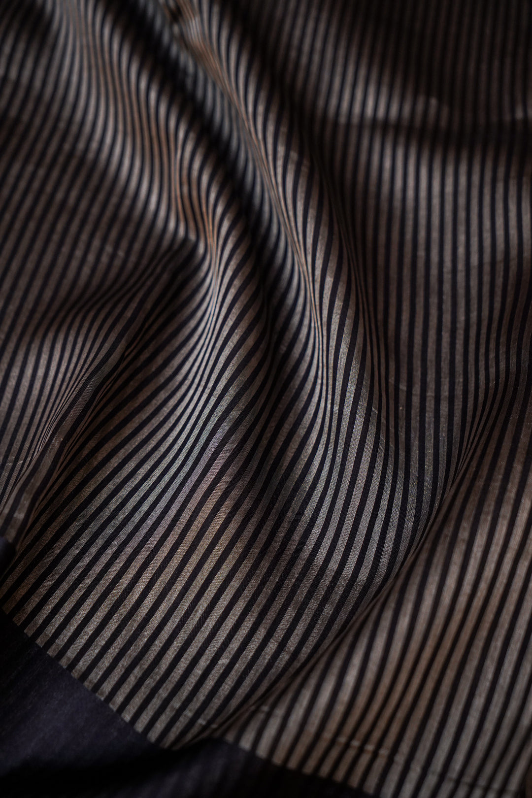Cocktail Stripes Contemporary Banarasi Tissue Silk Saree View 4