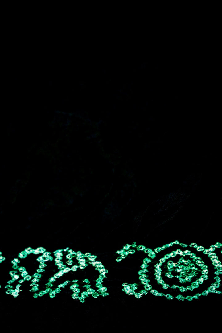 Timeless Bridal Grace Dark Green Gharchola Silk Saree with Zari Checks & Bandhej Motifs