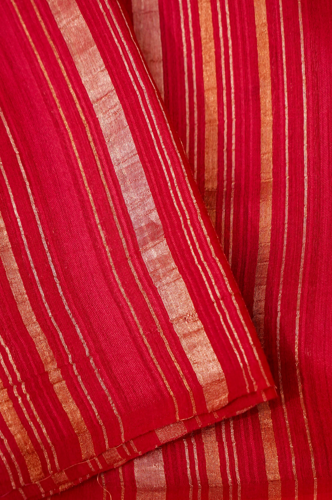 Pink Pure Banarasi Katan Silk Saree with Stripes & Shibori Weaving