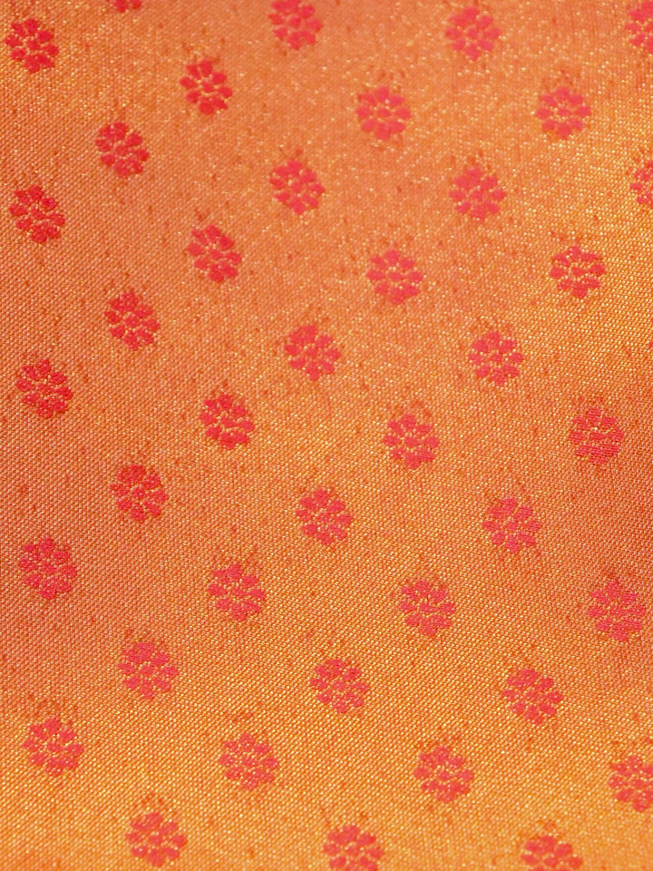 Blushing Elegance: Pink Banarasi Brocade Silk Saree with Zari Weave Jamawar Pattern