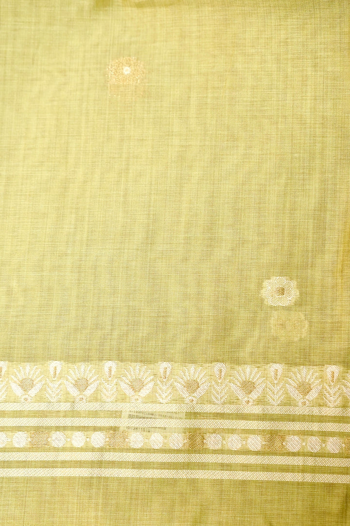 Pistachio Green Cotton Unstitched Suit Set