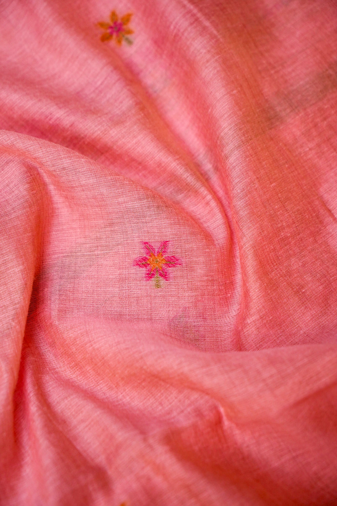 Blush Pink Floral Embroidered Unstitched Suit Set