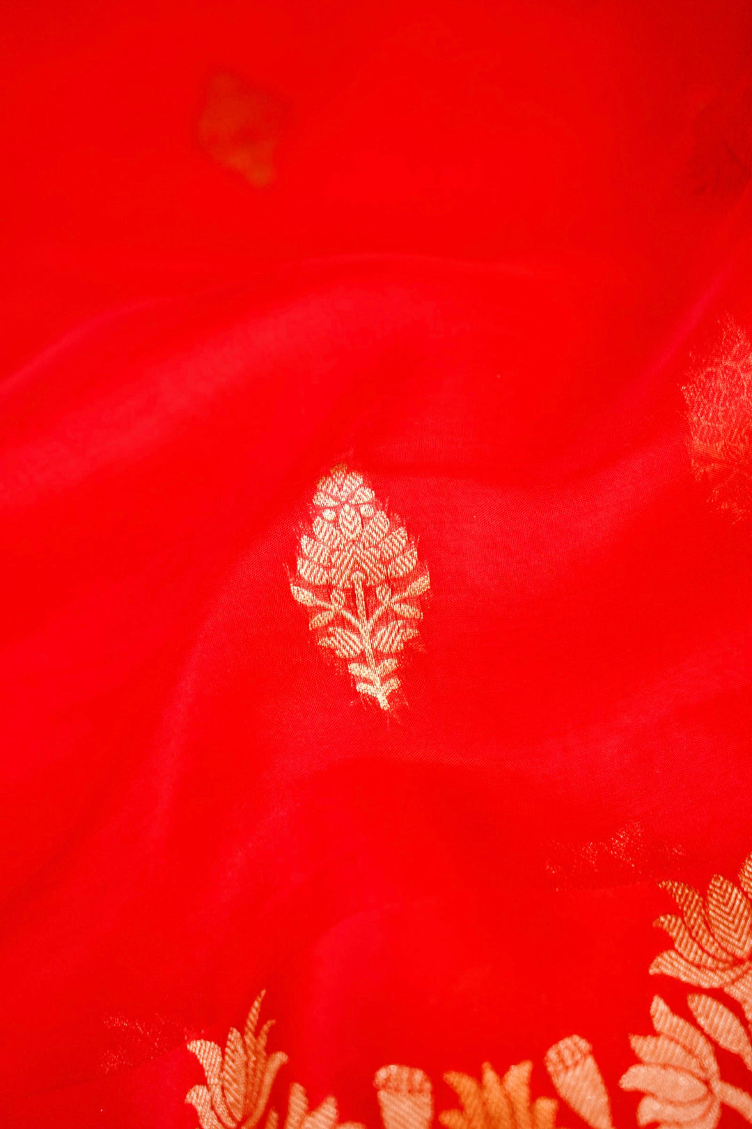 Royal Pink Bridal Sonaroopa Muslin Organza Wedding Wear Saree