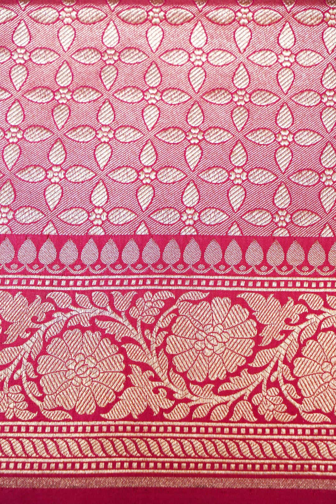 Pink Pure Banarasi Handloom Katan Jangla Meenakari Saree