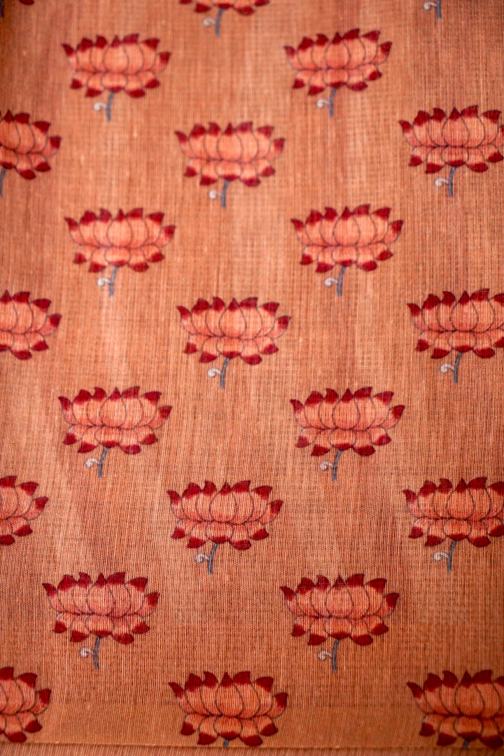 Rang Leheriya Kota Check Saree with Aari Tari Embroidery Pichwai Kalamkari Pallu Blouse