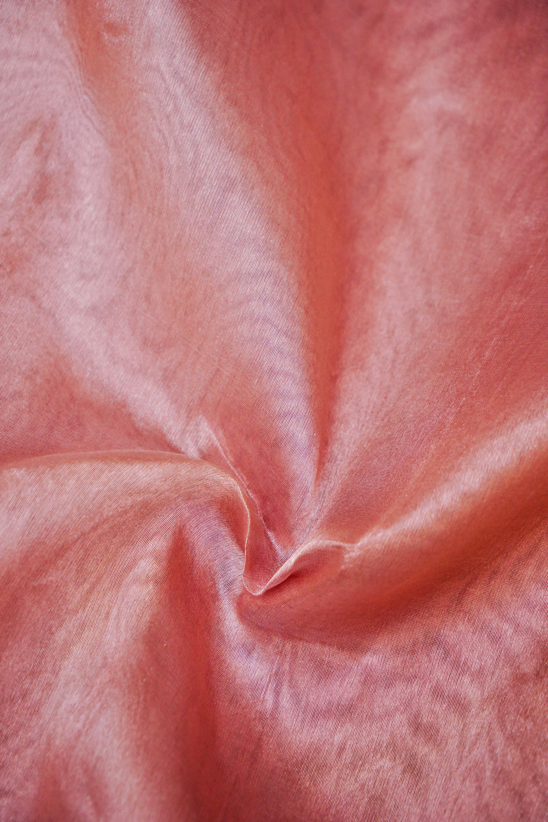 Handwoven Banarasi Pink Tissue Silk Plain Fabric