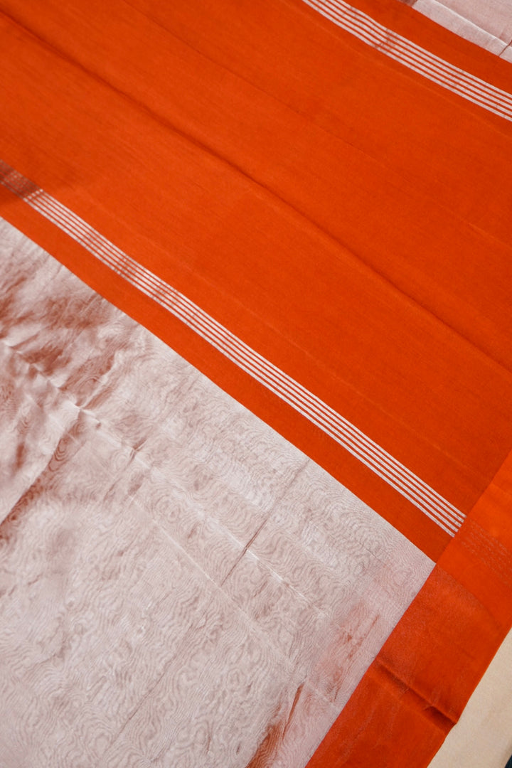 Burnished Rust Banarasi Pure Tissue Silk Saree View 2