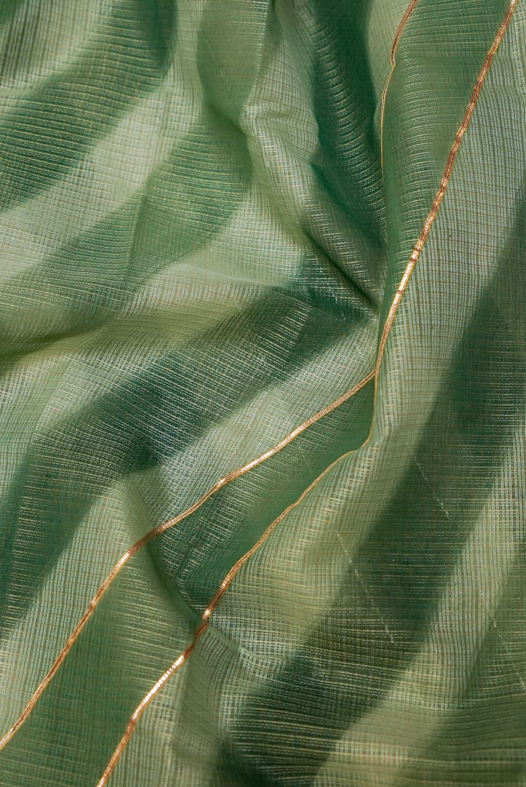 Sage Green Pure Banarasi Chanderi Silk Suit with Zardozi Embroidery and Leheriya Kota Dupatta