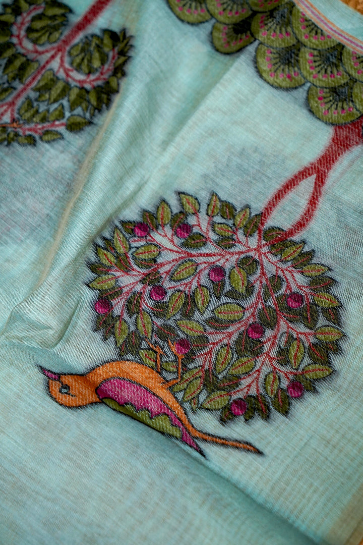 Sky Bloom Cotton Unstitched Suit Set