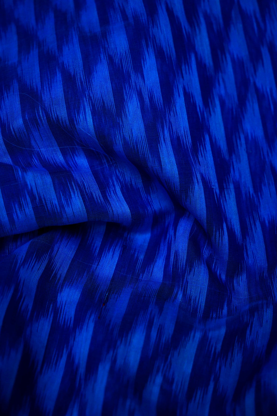 Blue Patola Cotton Silk Saree with Multi-Color Geometric Design