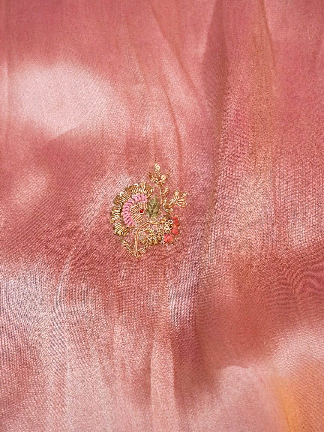 Banarasi Soft Silk Brocade Saree with Meenakari Zardozi Hand Embroidery