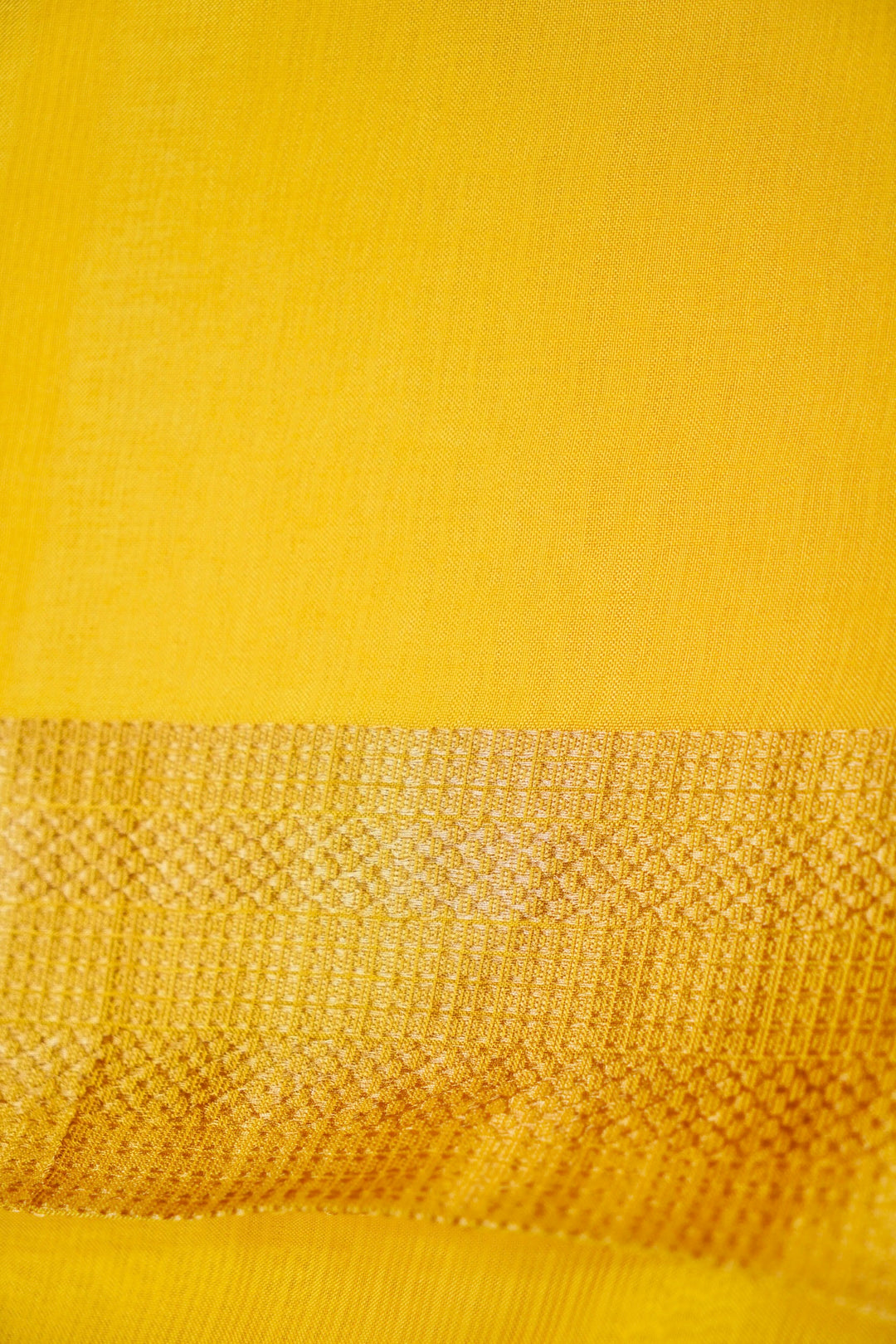 Sunlit Yellow Kota Check Saree Sona Rupa Zari Floral Motifs on Classic Checks