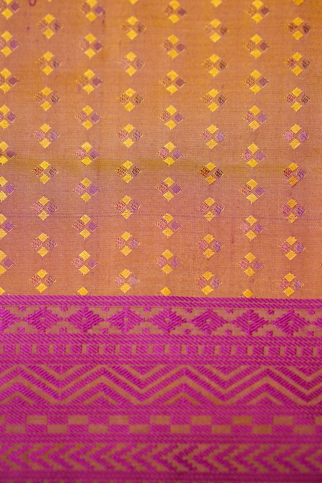 Bright Yellow Handwoven Pure Banarasi Tanchoi Silk Saree