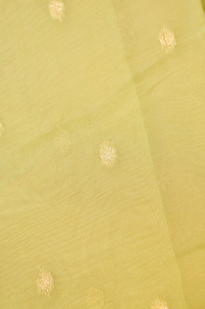 Pista Green Banarasi Brocade Soft Silk Unstitched Suit Set with Hand Zardozi Embroidery Work