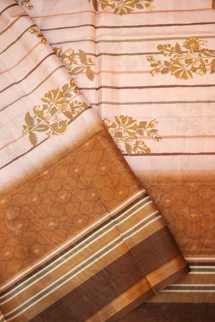 Banarasi Chanderi Tussar Silk Suit for Haldi Ceremony