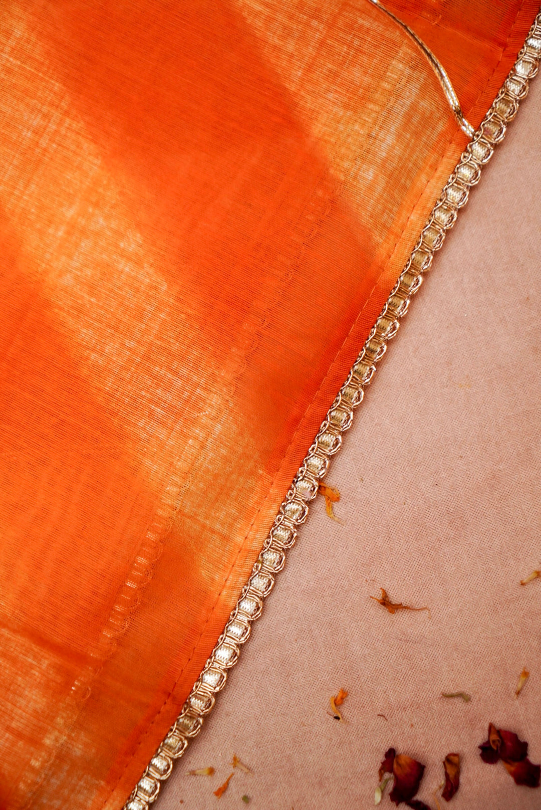 Mustard Yellow Pure Chanderi Silk Suit with Zardozi and Gotta Lace Work