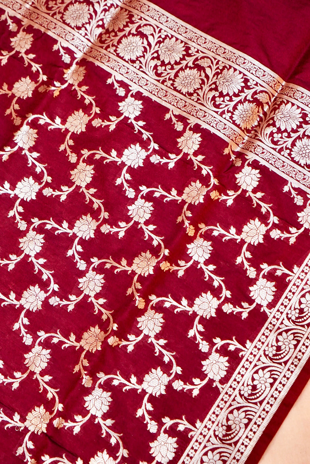 Maroon Bridal Banarasi Silk Suit with Banarasi Booti Dupatta