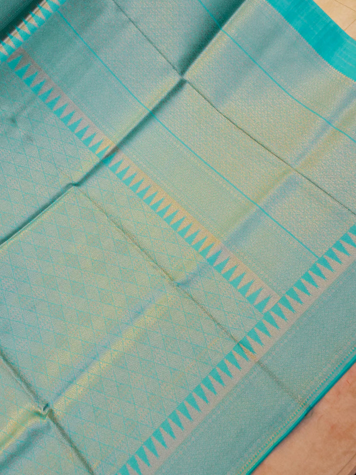Banarasi Light Green Crepe Silk Saree with Zari Woven Design