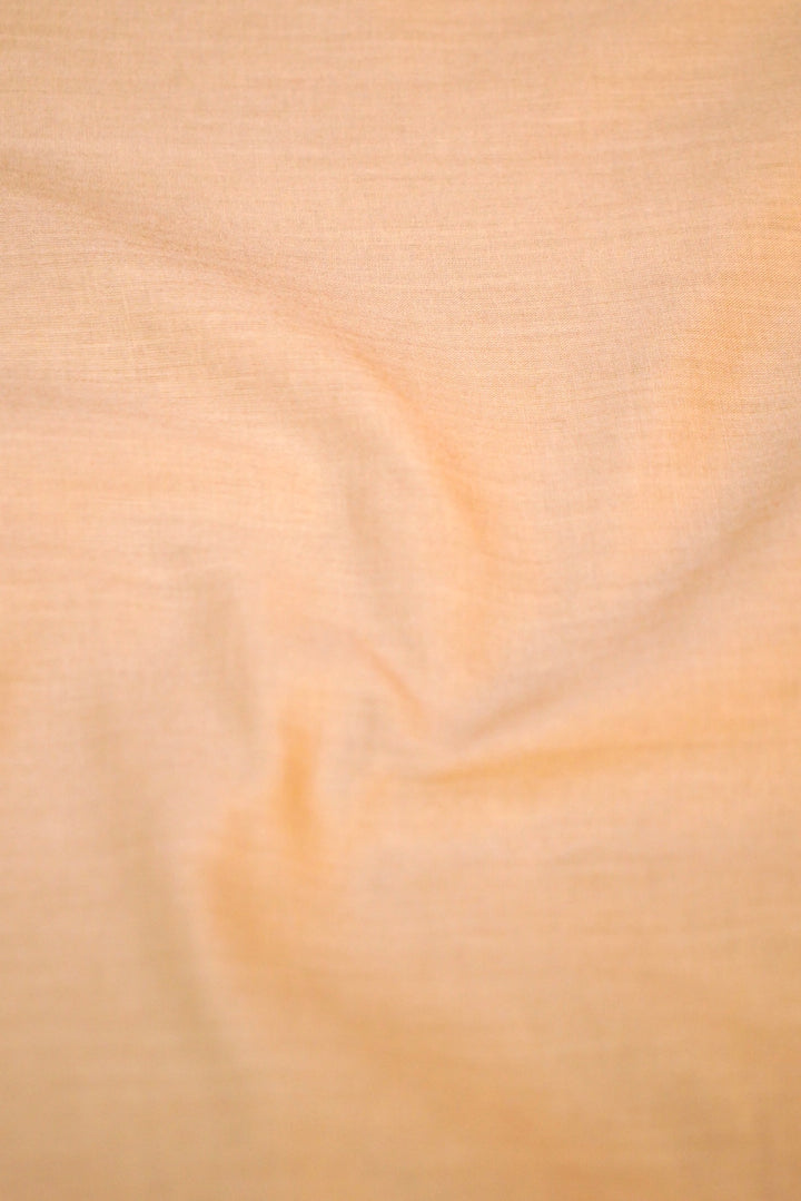 Beige-Gold Cotton Silk Suit Set with Thread Embroidery