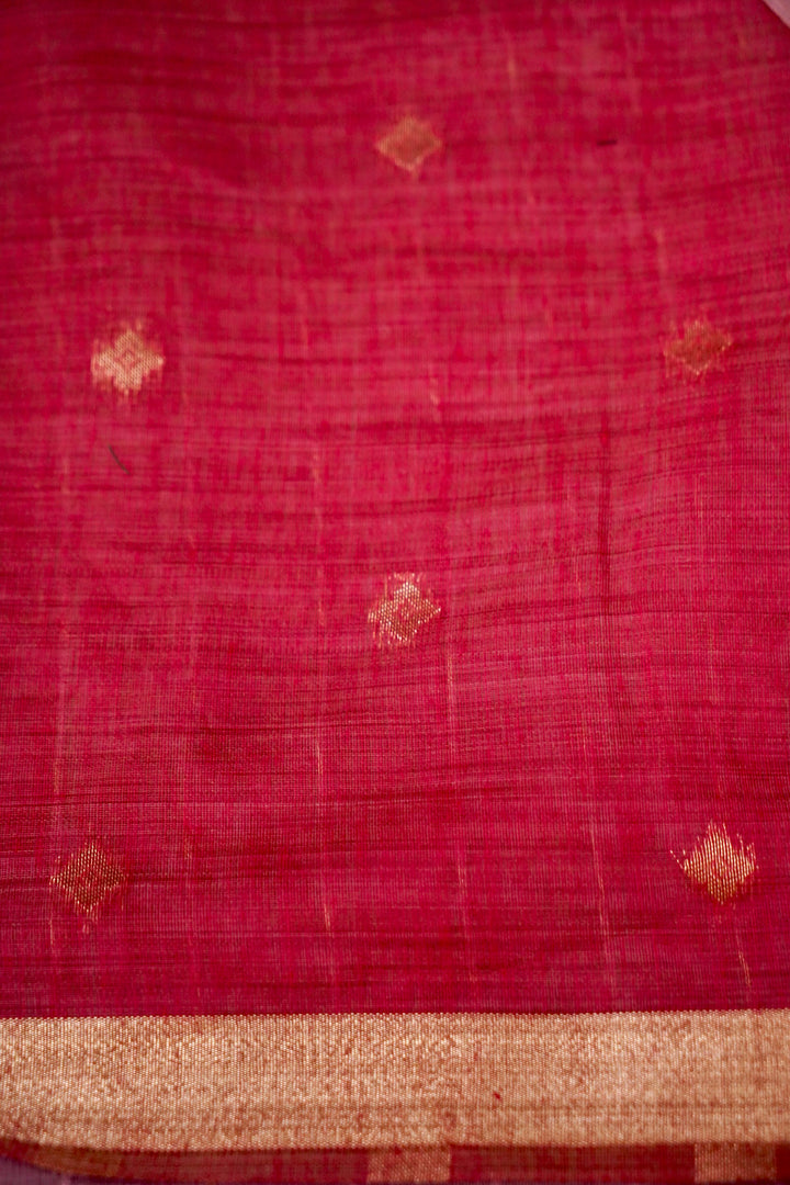 Elegant Pink Cotton Silk Saree with Zari Stripe Weave Paithani Pallu Blouse