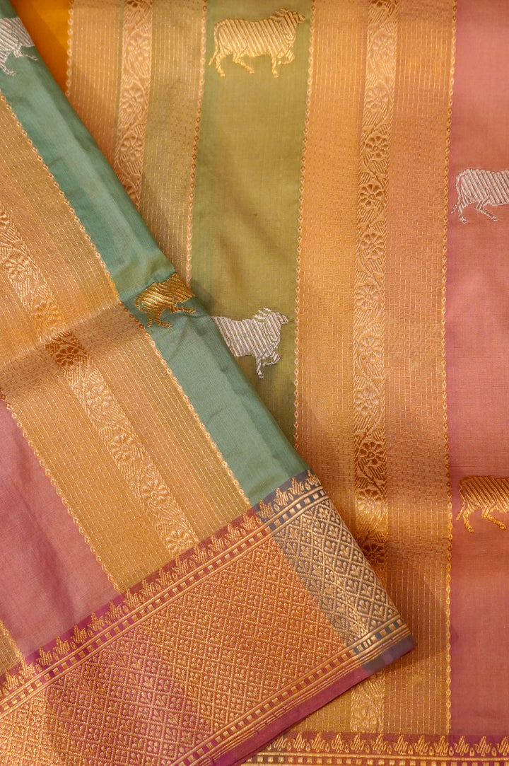 Nandini – Handwoven Rangkat Banarasi Pure Organza Tissue Silk Saree