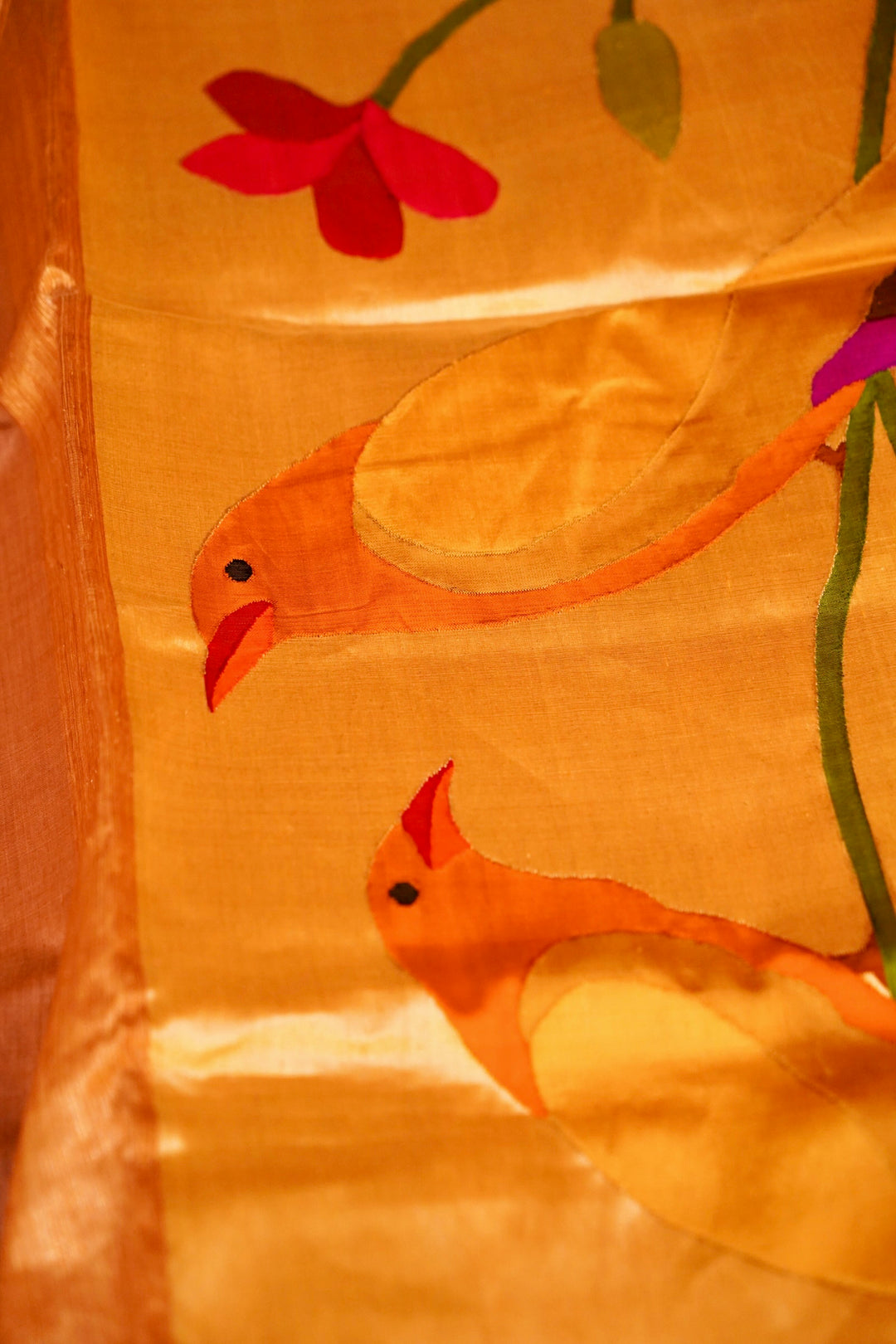Pure Banarasi Handloom Silk Cotton Saree with Heavy Kadwa Pallu and Blouse