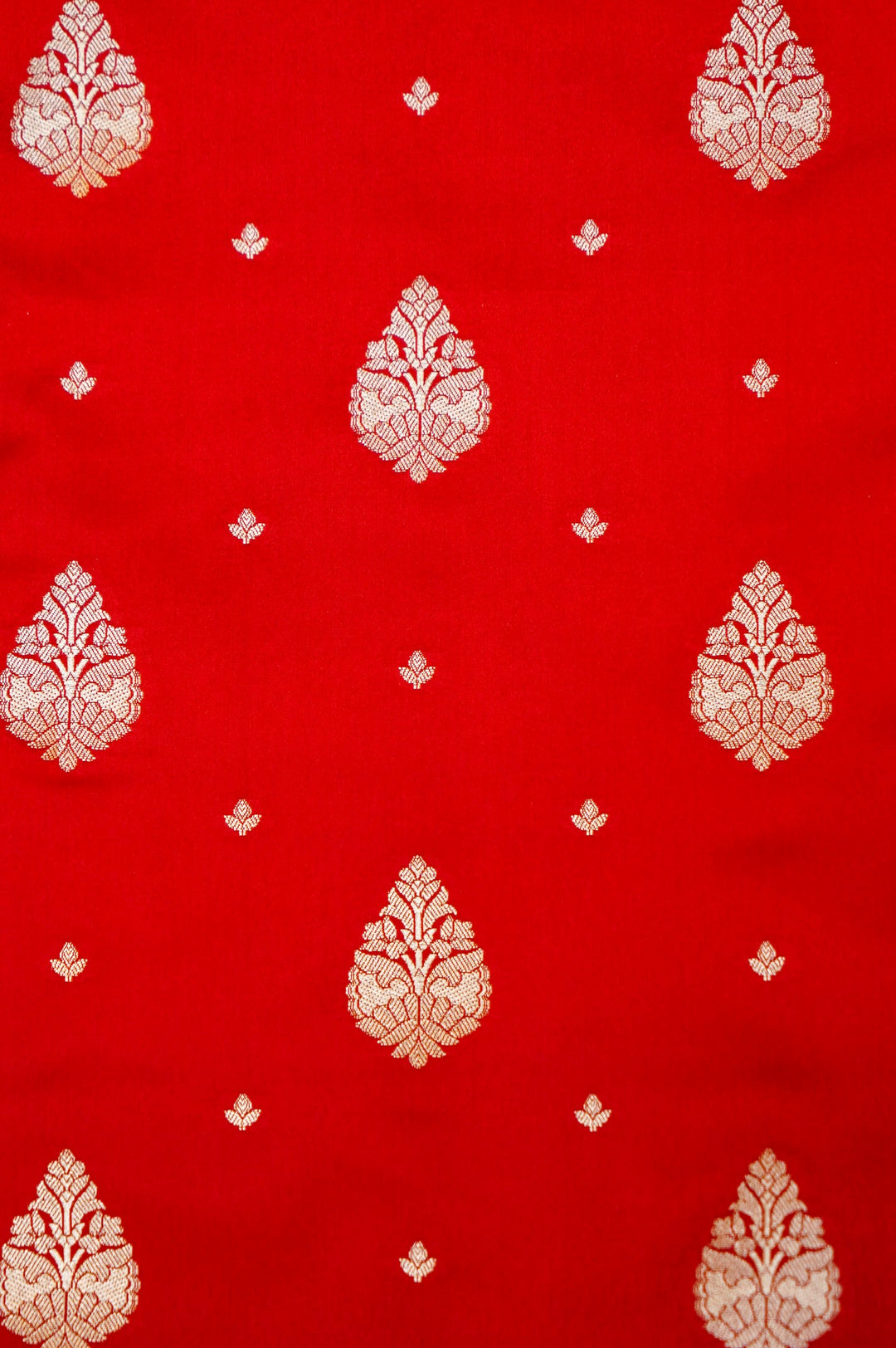 Bridal Banarasi Red Mashru Silk Suit Set with Jangla Dupatta