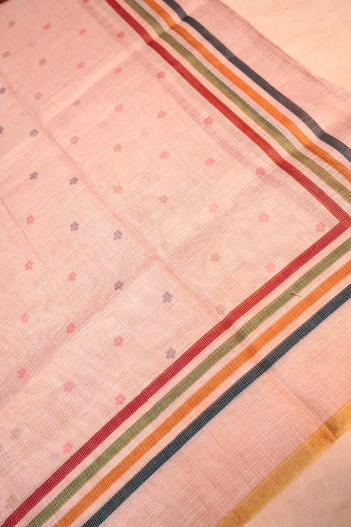 Chanderi Tissue Silk Suit Set with French Knot Embroidery Work