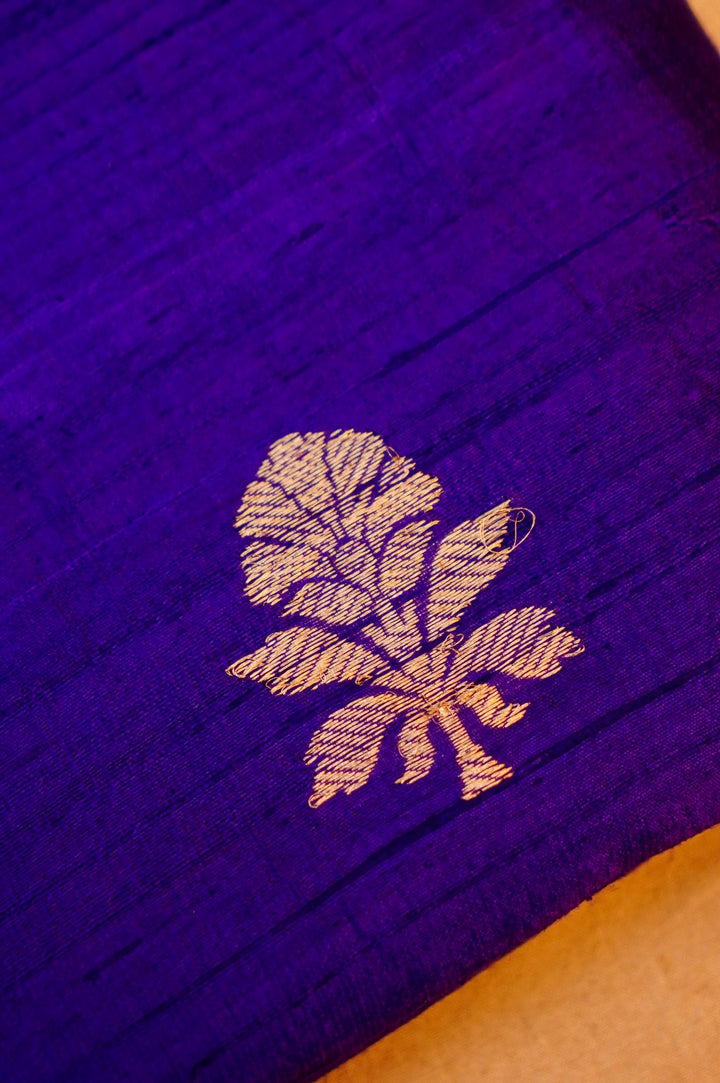 Pure Handloom Raw Silk Suit with Khaddi Bandhani Dupatta in Purple Hue