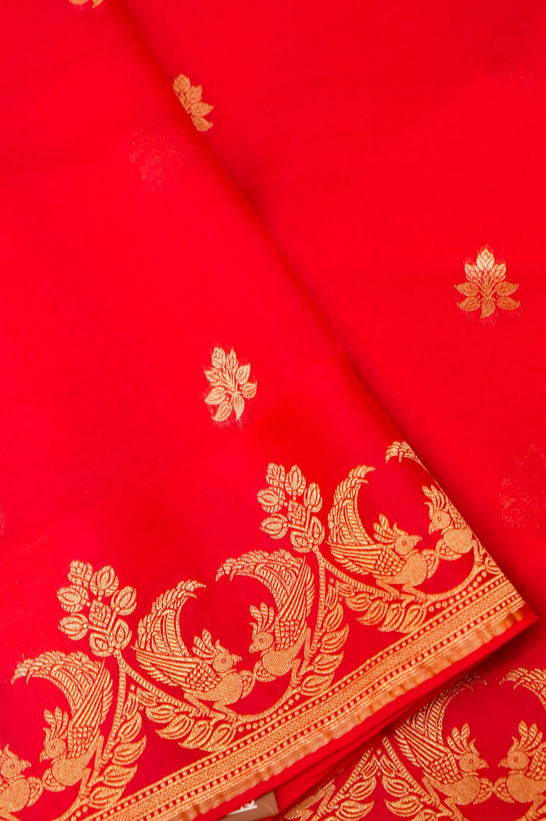 Bridal Pink Organza Saree with Opulent Satin Silk Border
