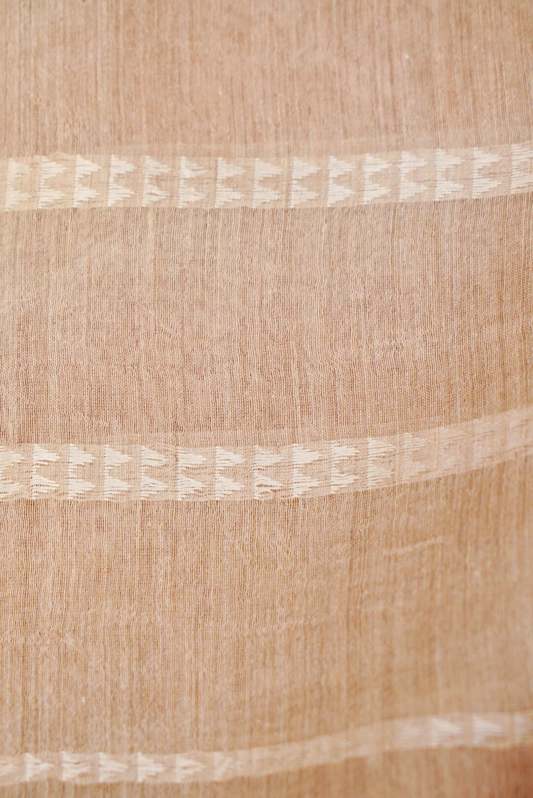 Off-White Tussar Silk Suit with Resham Embroidery and Zari Stripe Dupatta
