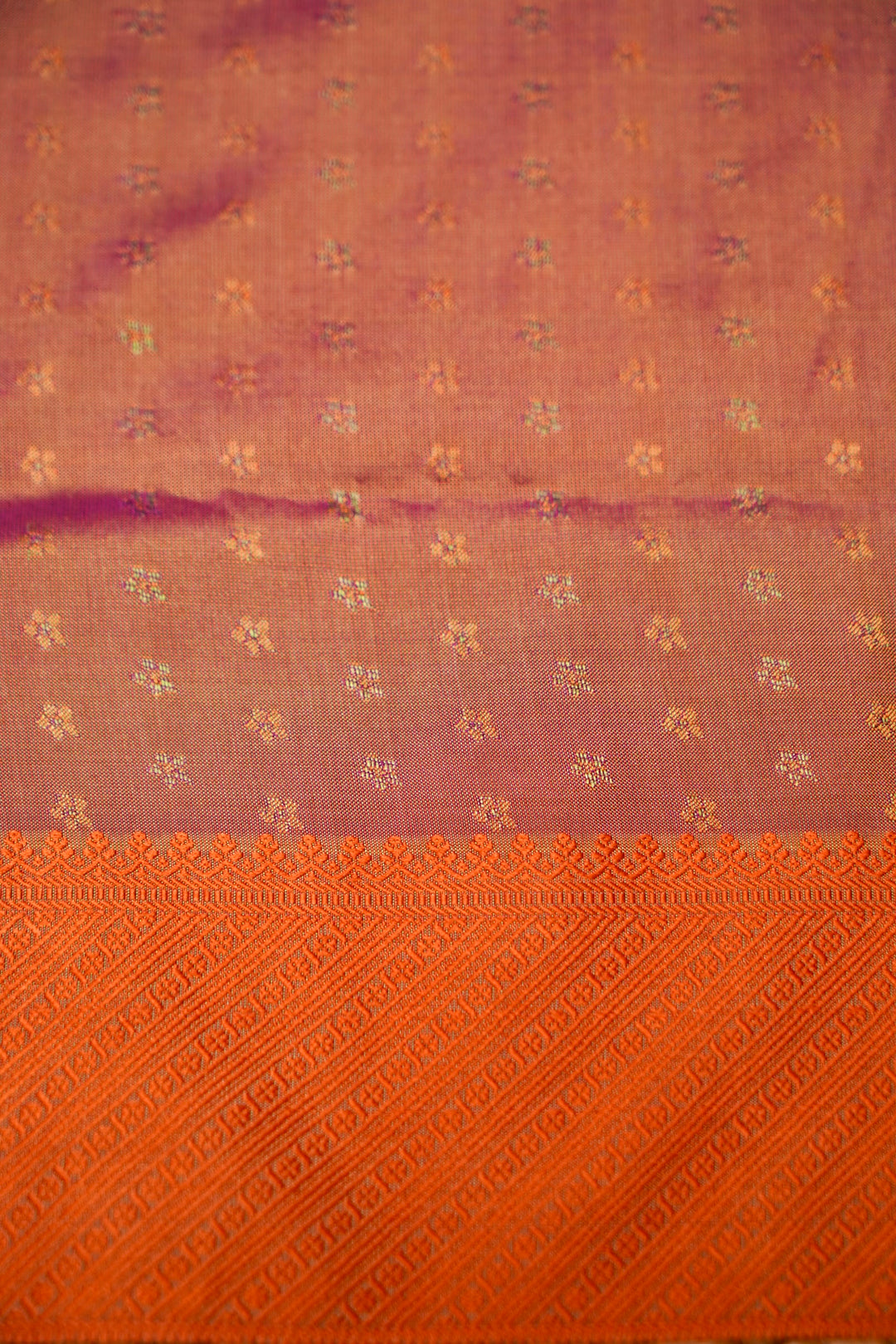 Handwoven Banarasi Pure Tanchoi Silk Saree with Resham Weave Meenakari Design