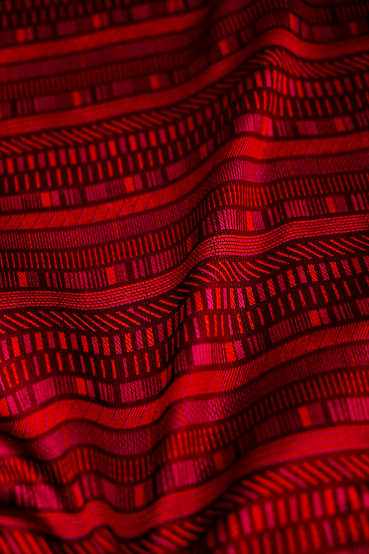 Wine Pure Katan Tanchoi Silk Contemporary Banarasi Saree