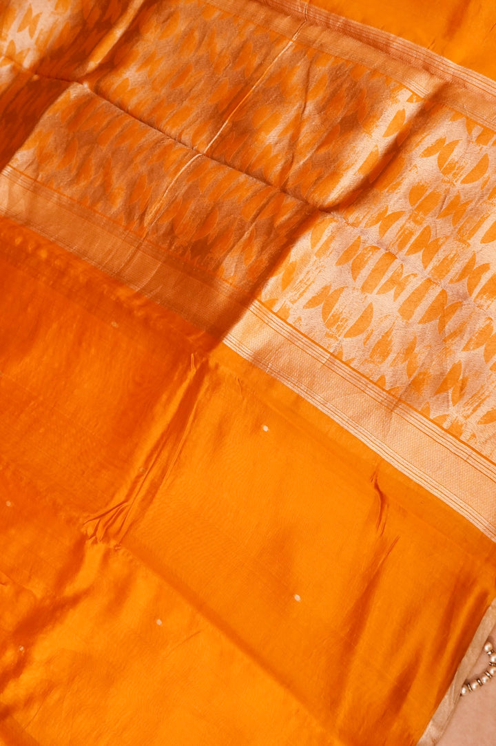 Golden Haldi Glow – Pure Banarasi Handloom Chiniya Silk Saree in Yellow