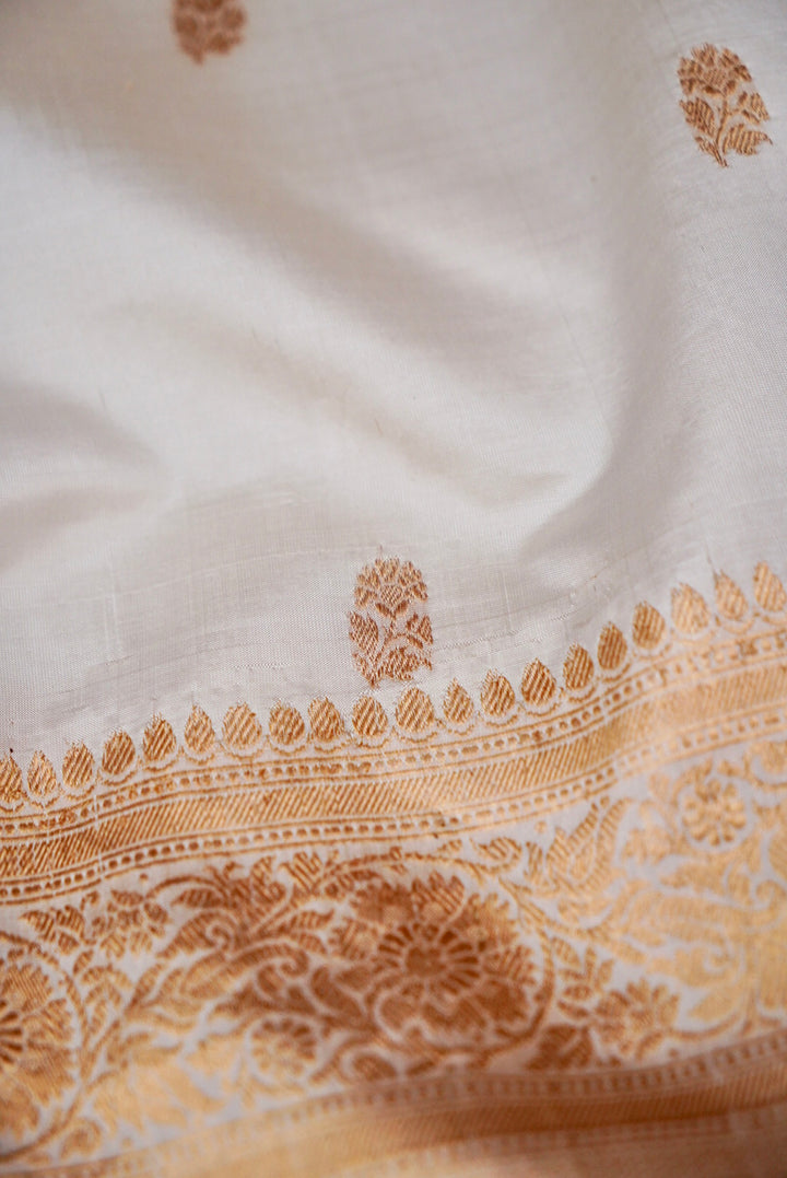 Whispers of Varanasi – Handcrafted Raw Mango Silk Saree