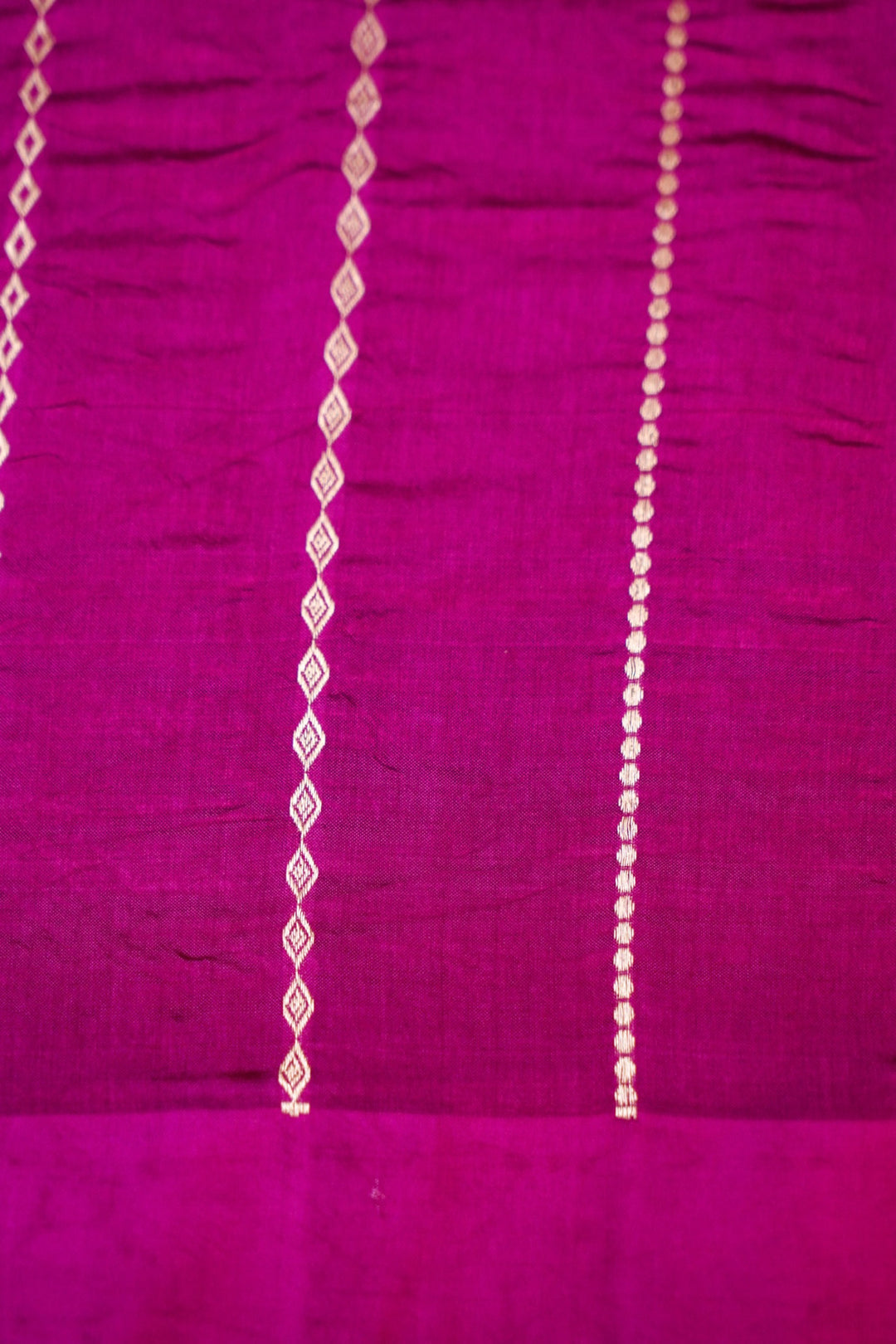 Magenta Purple Pure Katan Silk Handloom Saree with Zari Boota