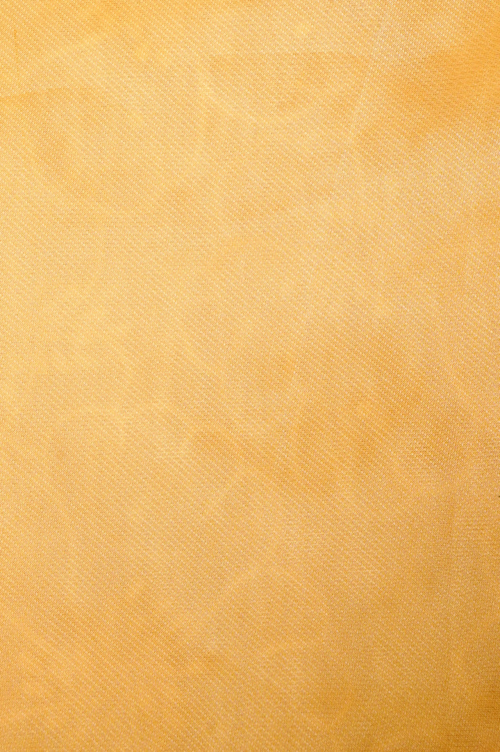 Golden Organza Tissue Saree with Resham & Pearl Embroidery with Tissue Blouse