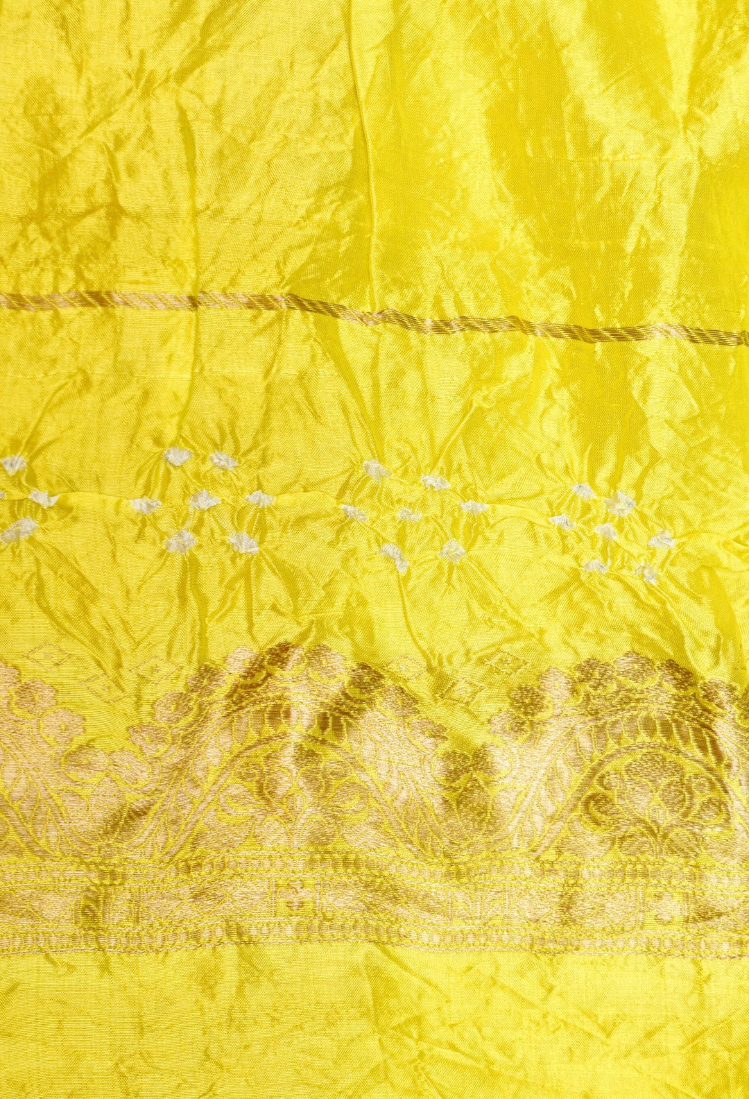 Traditional Pure Handloom Banarasi Bandhej Silk Saree with Classic Tie-Dye Art
