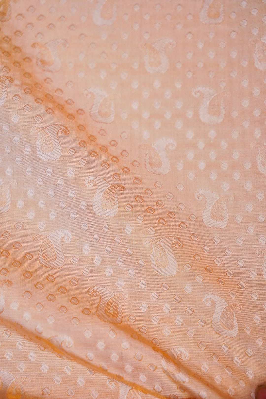 Exquisite Handwoven Dyeable Katan Tissue Fabric with Tanchoi Motifs
