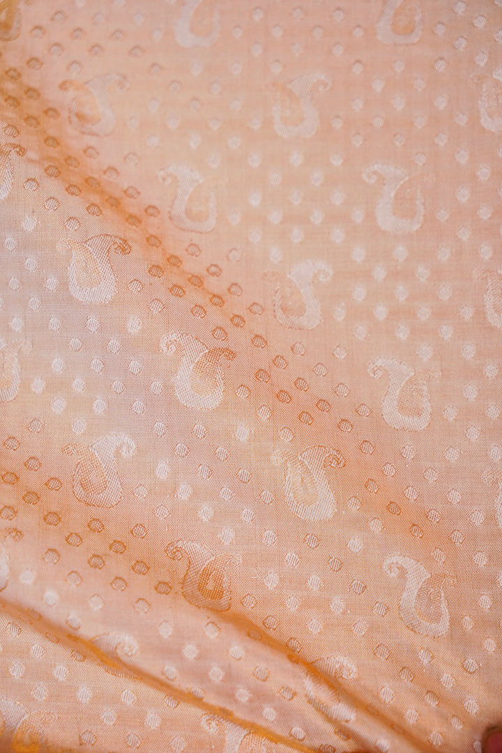 Exquisite Handwoven Dyeable Katan Tissue Fabric with Tanchoi Motifs