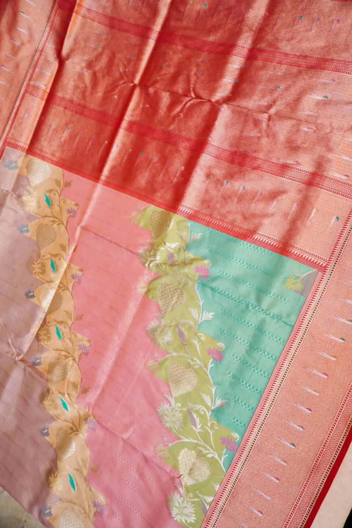 Heritage Splendor Banarasi Rangkat Pure Katan Silk Saree