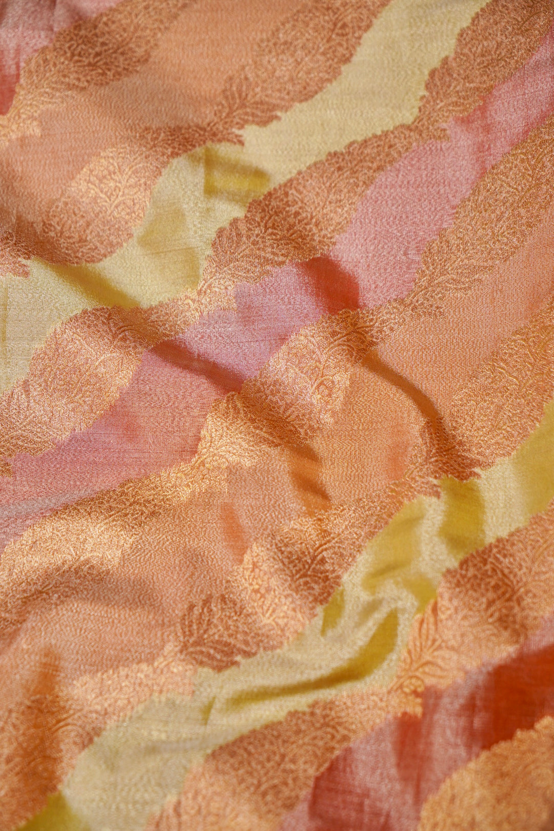 Designer Banarasi Brocade Rangkaat Tissue Silk Saree with Hand Embroidery