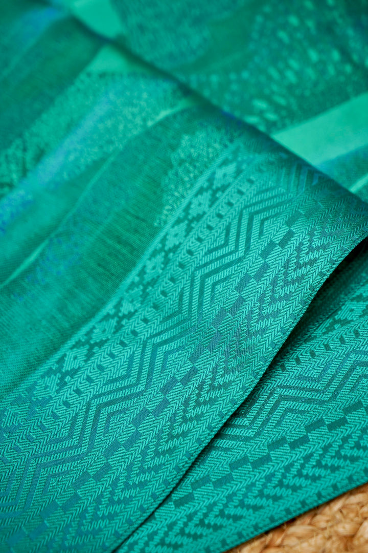 Sage Green Handwoven Pure Banarasi Tanchoi Silk Saree