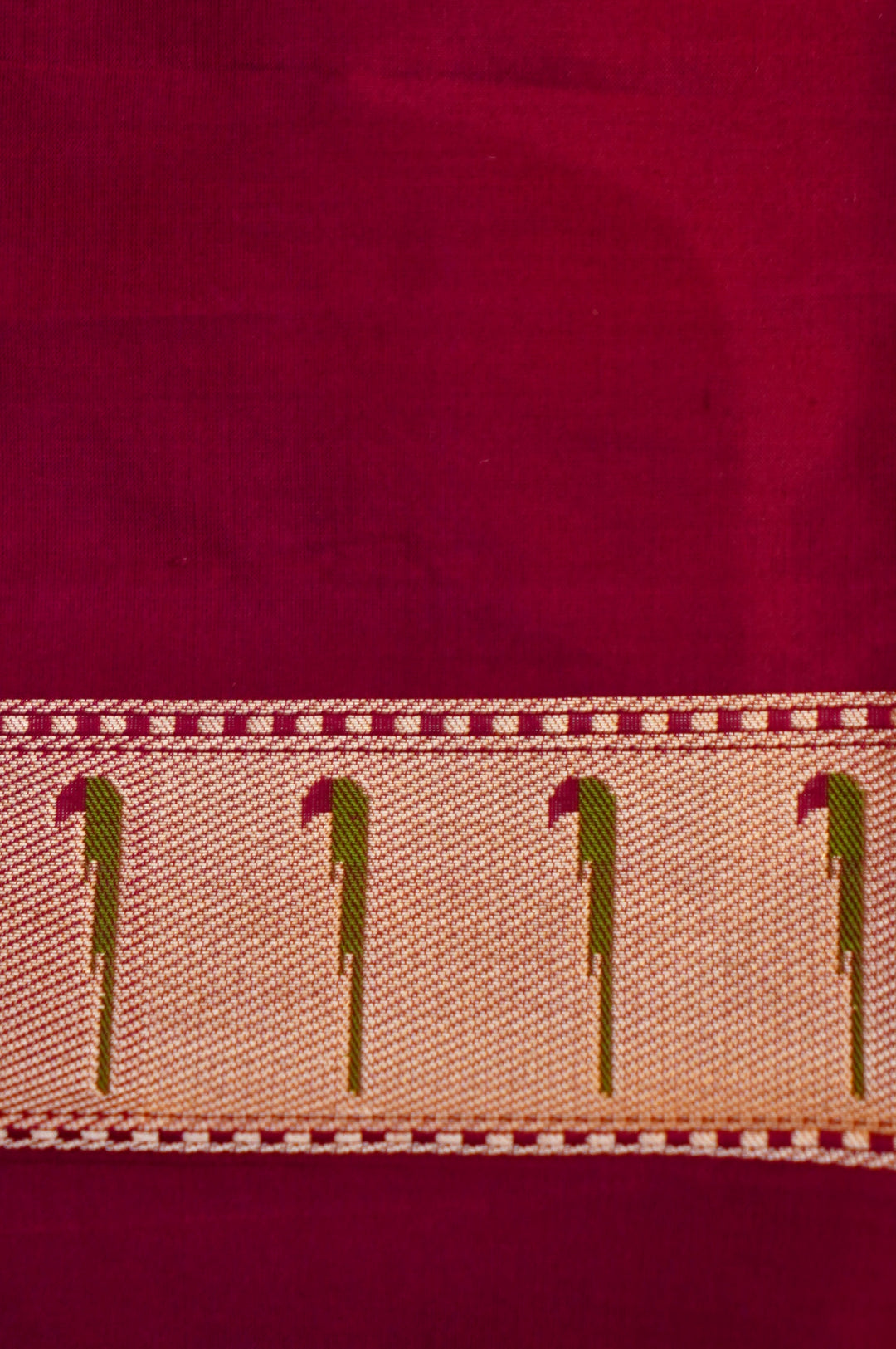 Gulzar Baadal – Handwoven Wine Banarasi Katan Silk Meenakari Saree