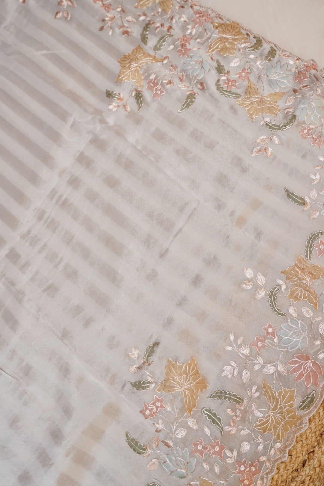 Pastel Pista Green Pure Soft Tissue Saree Delicate Festive Charm