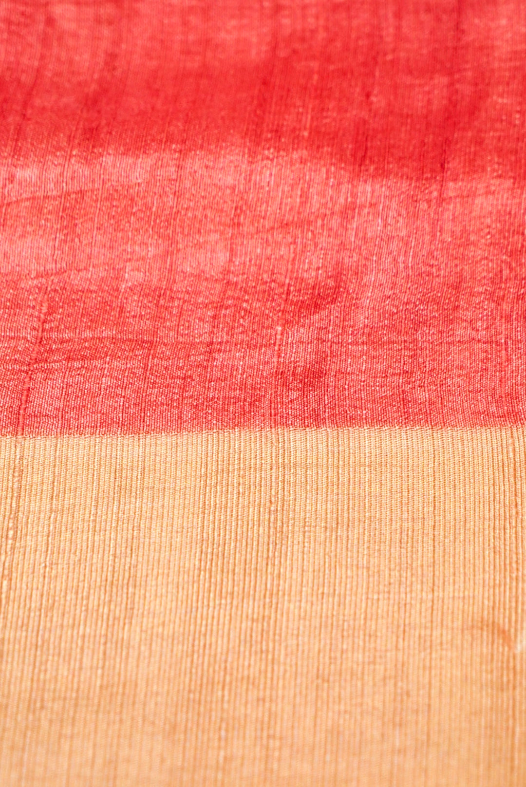 Tan Brown Tussar Silk Saree with Kalamkari Floral and Figure Print