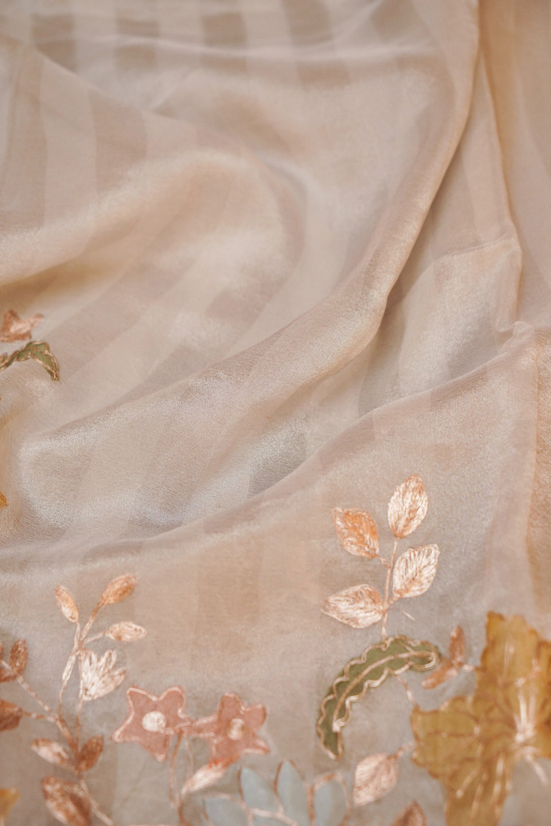 Pastel Pista Green Pure Soft Tissue Saree Delicate Festive Charm