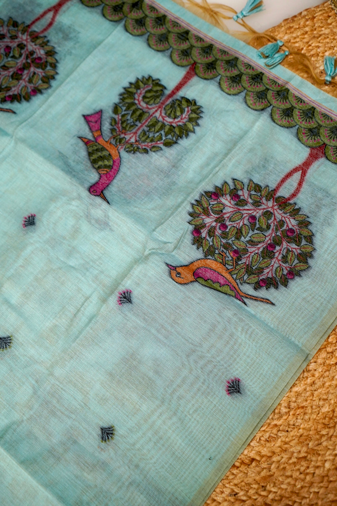 Sky Bloom Cotton Unstitched Suit Set
